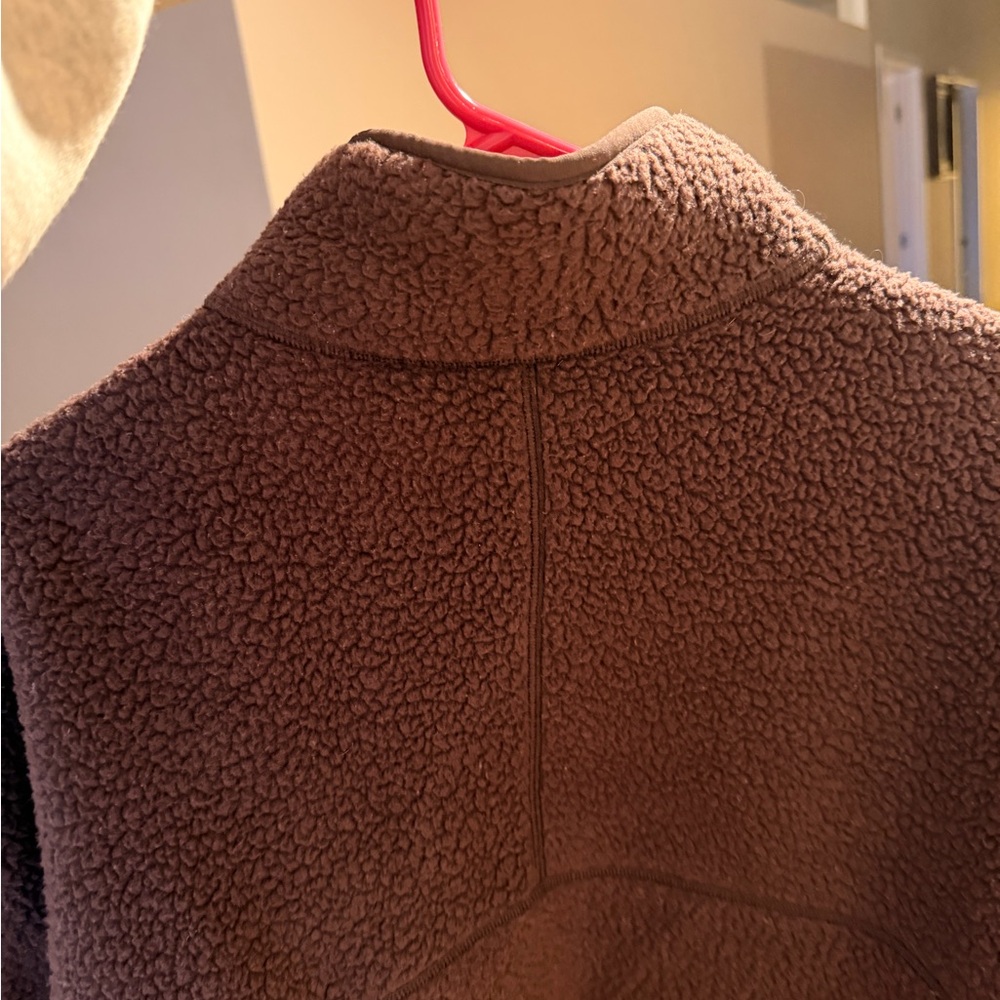 TNA Chocolate Brown Sherpa Pullover - Picture 3 of 4